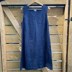 J.Jill 💯 linen dress navy plus size